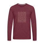 Fruit of the Spirit - Men's Premium Long Sleeve T-Shirt - heather burgundy