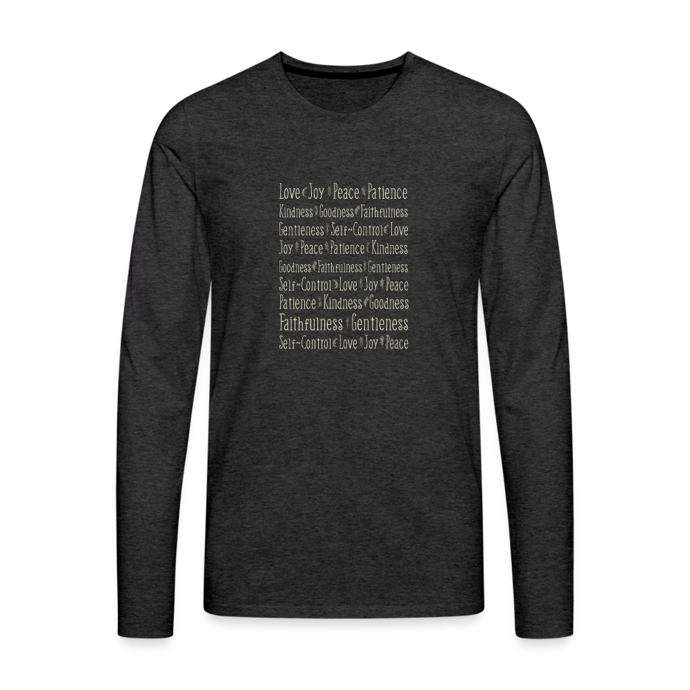 Fruit of the Spirit - Men's Premium Long Sleeve T-Shirt - charcoal grey