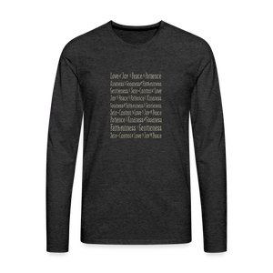 Fruit of the Spirit - Men's Premium Long Sleeve T-Shirt - charcoal grey