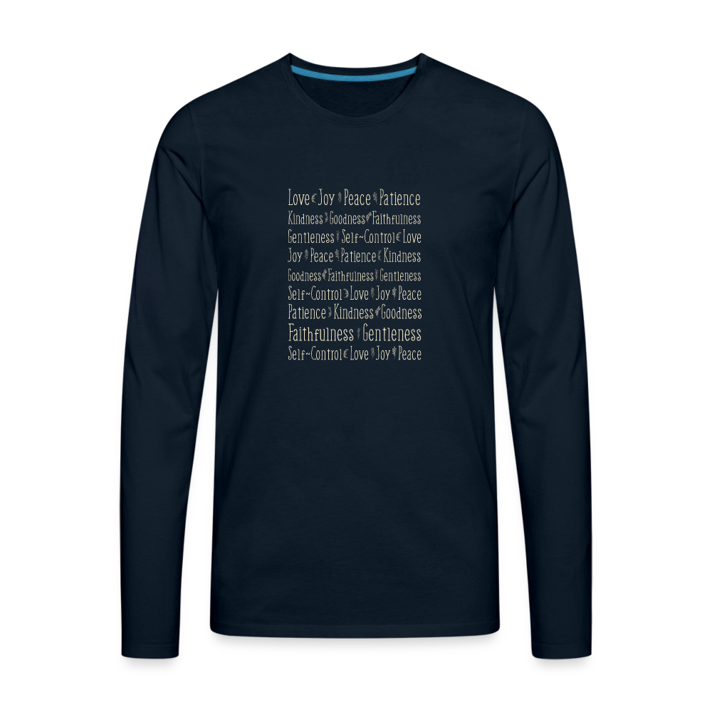 Fruit of the Spirit - Men's Premium Long Sleeve T-Shirt - deep navy