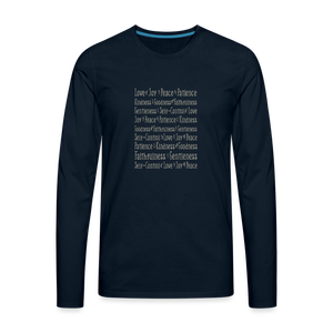 Fruit of the Spirit - Men's Premium Long Sleeve T-Shirt - deep navy