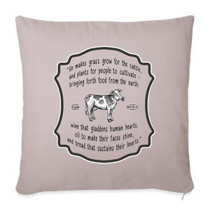 Grass for Cattle - Throw Pillow Cover - light taupe