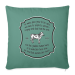 Grass for Cattle - Throw Pillow Cover - cypress green