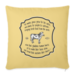 Grass for Cattle - Throw Pillow Cover - washed yellow