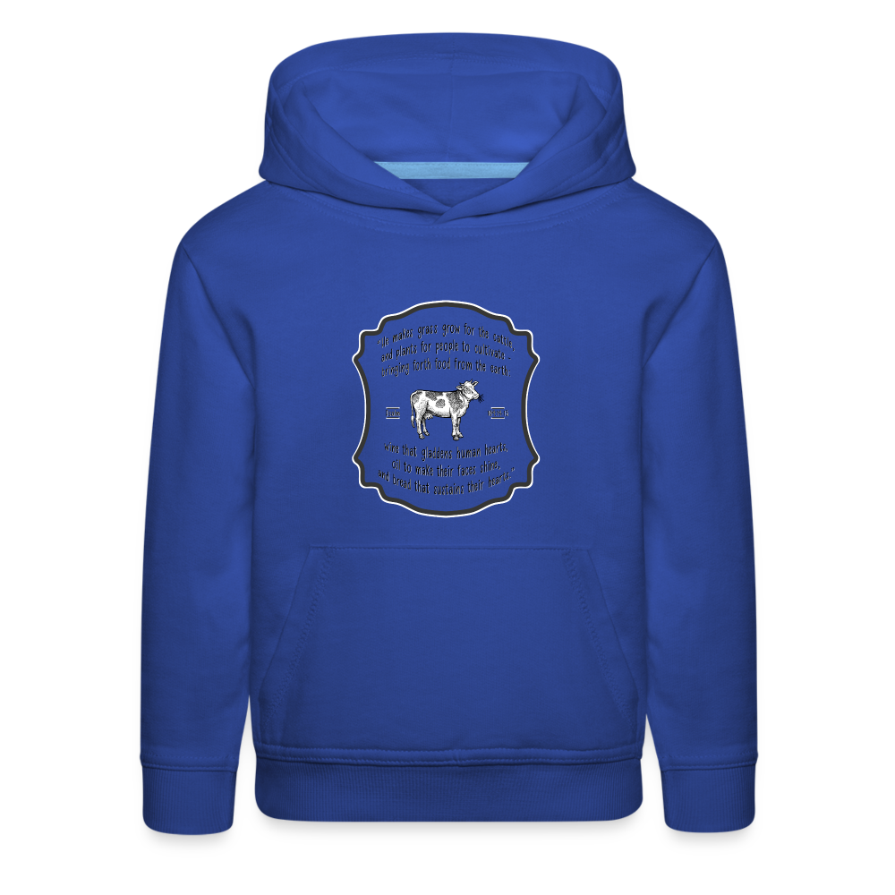 Grass for Cattle - Kids‘ Premium Hoodie - royal blue