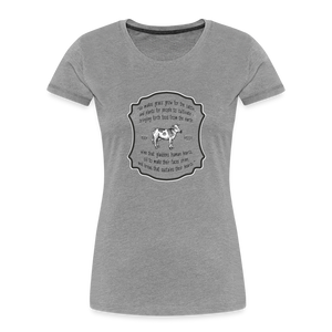 Grass for Cattle - Women’s Premium Organic T-Shirt - heather gray