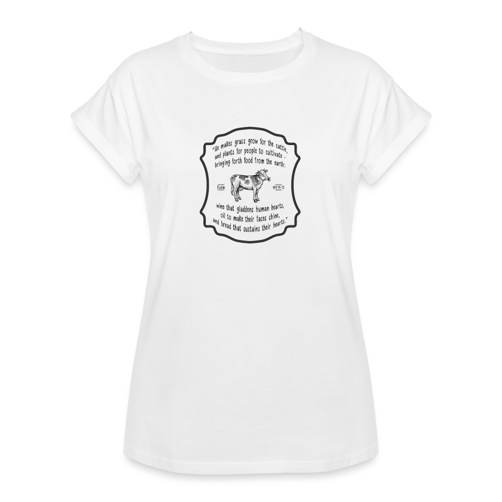 Grass for Cattle - Women's Relaxed Fit T-Shirt - white