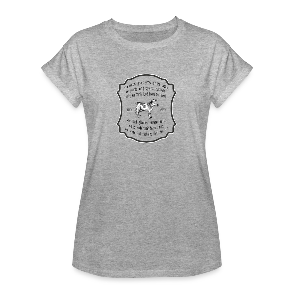 Grass for Cattle - Women's Relaxed Fit T-Shirt - heather gray