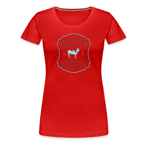 Grass for Cattle - Women’s Premium T-Shirt - red