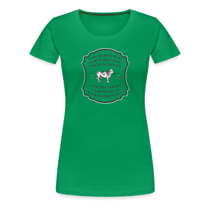 Grass for Cattle - Women’s Premium T-Shirt - kelly green