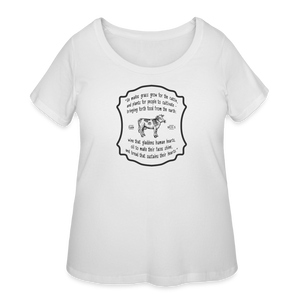 Grass for Cattle - Women’s Curvy T-Shirt - white