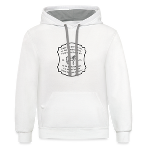 Grass for Cattle - Contrast Hoodie - white/gray