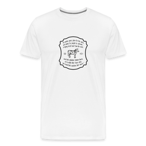 Grass for Cattle - Unisex Premium T-Shirt - white