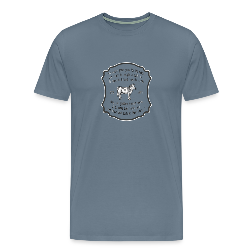 Grass for Cattle - Unisex Premium T-Shirt - steel blue
