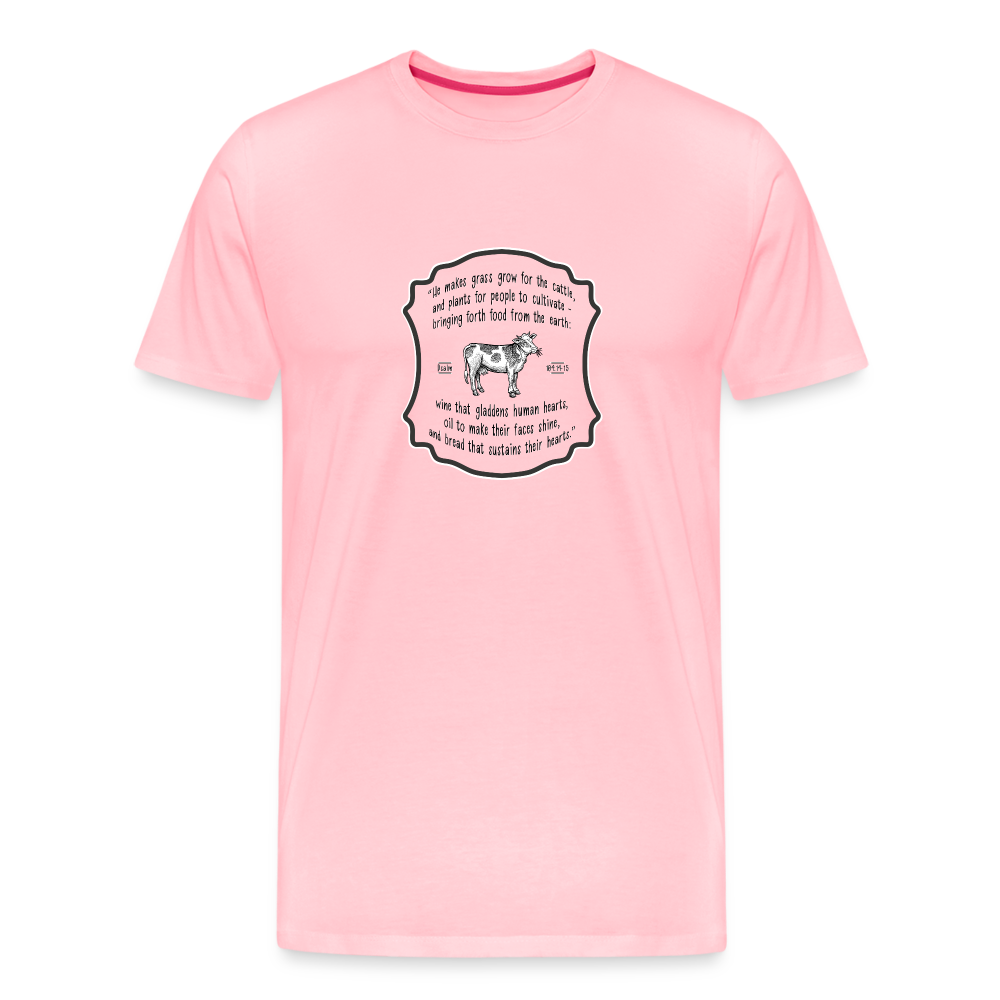 Grass for Cattle - Unisex Premium T-Shirt - pink