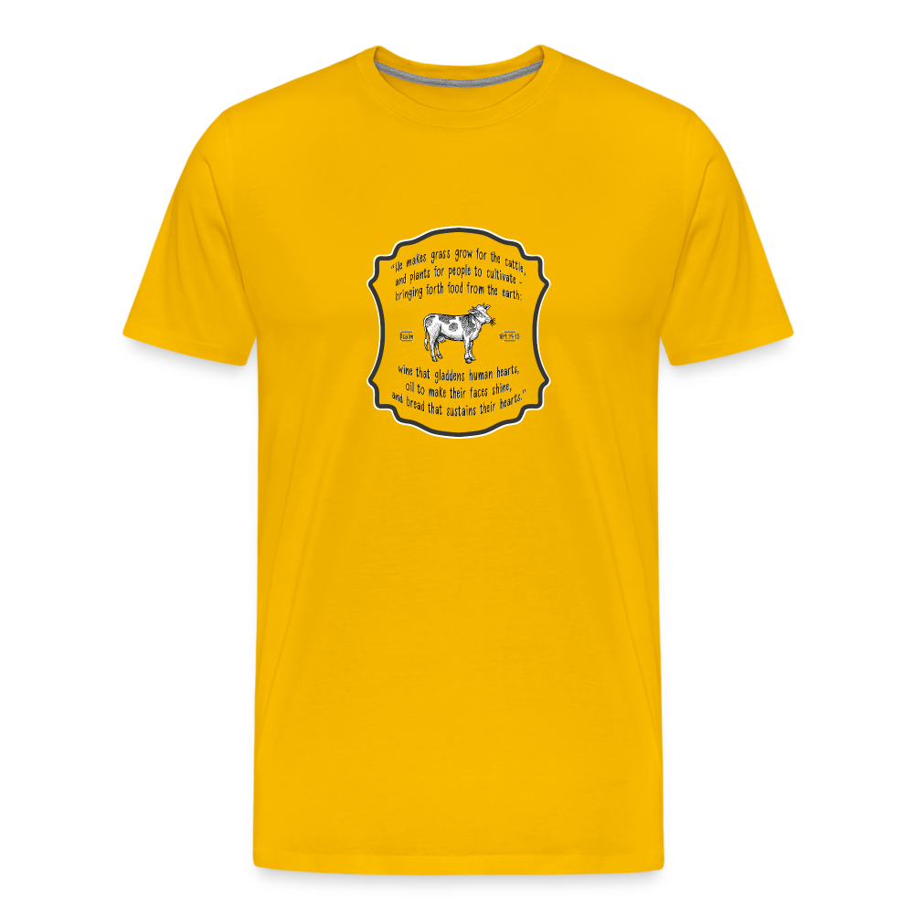 Grass for Cattle - Unisex Premium T-Shirt - sun yellow