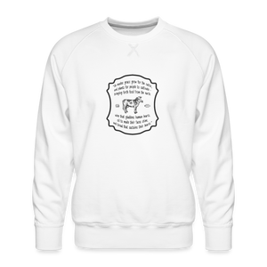 Grass for Cattle - Men’s Premium Sweatshirt - white