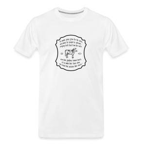 Grass for Cattle - Men’s Premium Organic T-Shirt - white