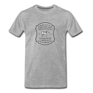 Grass for Cattle - Men’s Premium Organic T-Shirt - heather gray