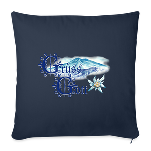Grüss Gott - Throw Pillow Cover - navy