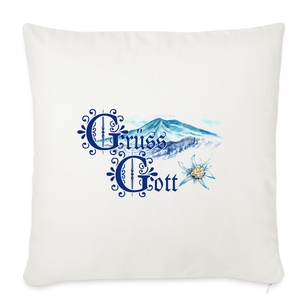 Grüss Gott - Throw Pillow Cover - natural white