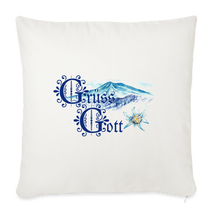 Grüss Gott - Throw Pillow Cover - natural white