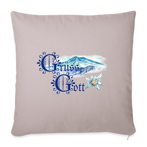 Grüss Gott - Throw Pillow Cover - light taupe