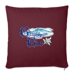 Grüss Gott - Throw Pillow Cover - burgundy