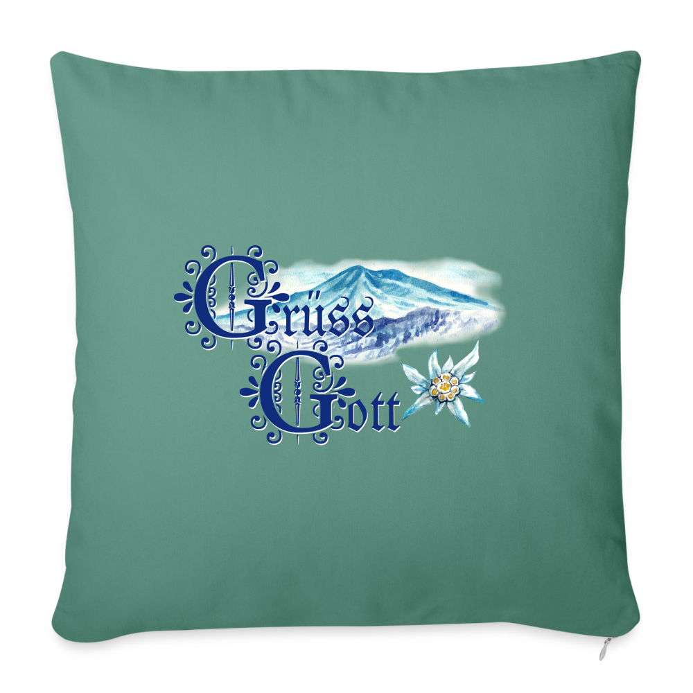 Grüss Gott - Throw Pillow Cover - cypress green
