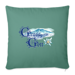 Grüss Gott - Throw Pillow Cover - cypress green