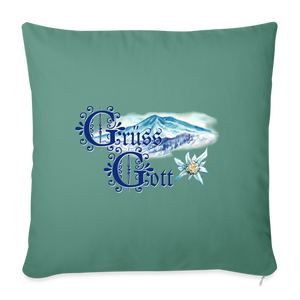 Grüss Gott - Throw Pillow Cover - cypress green