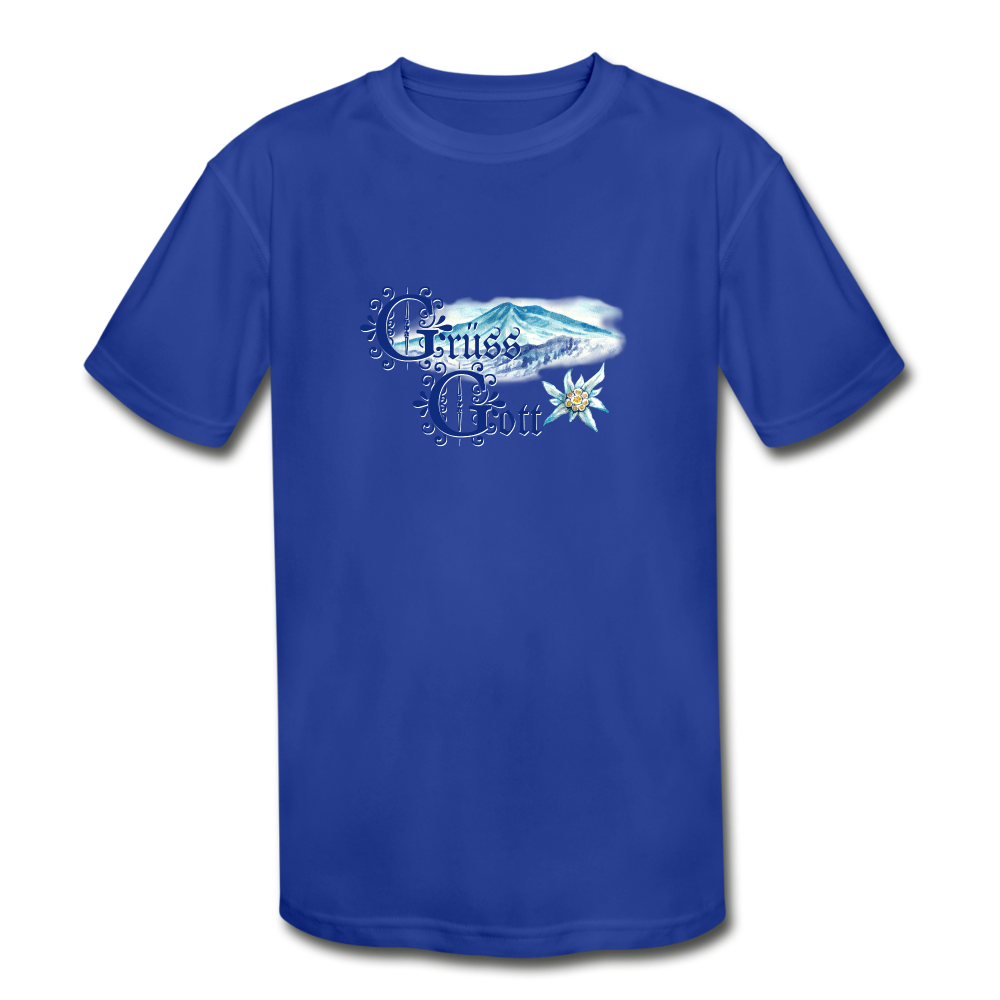 Grüss Gott - Kids' Moisture Wicking Performance T-Shirt - royal blue