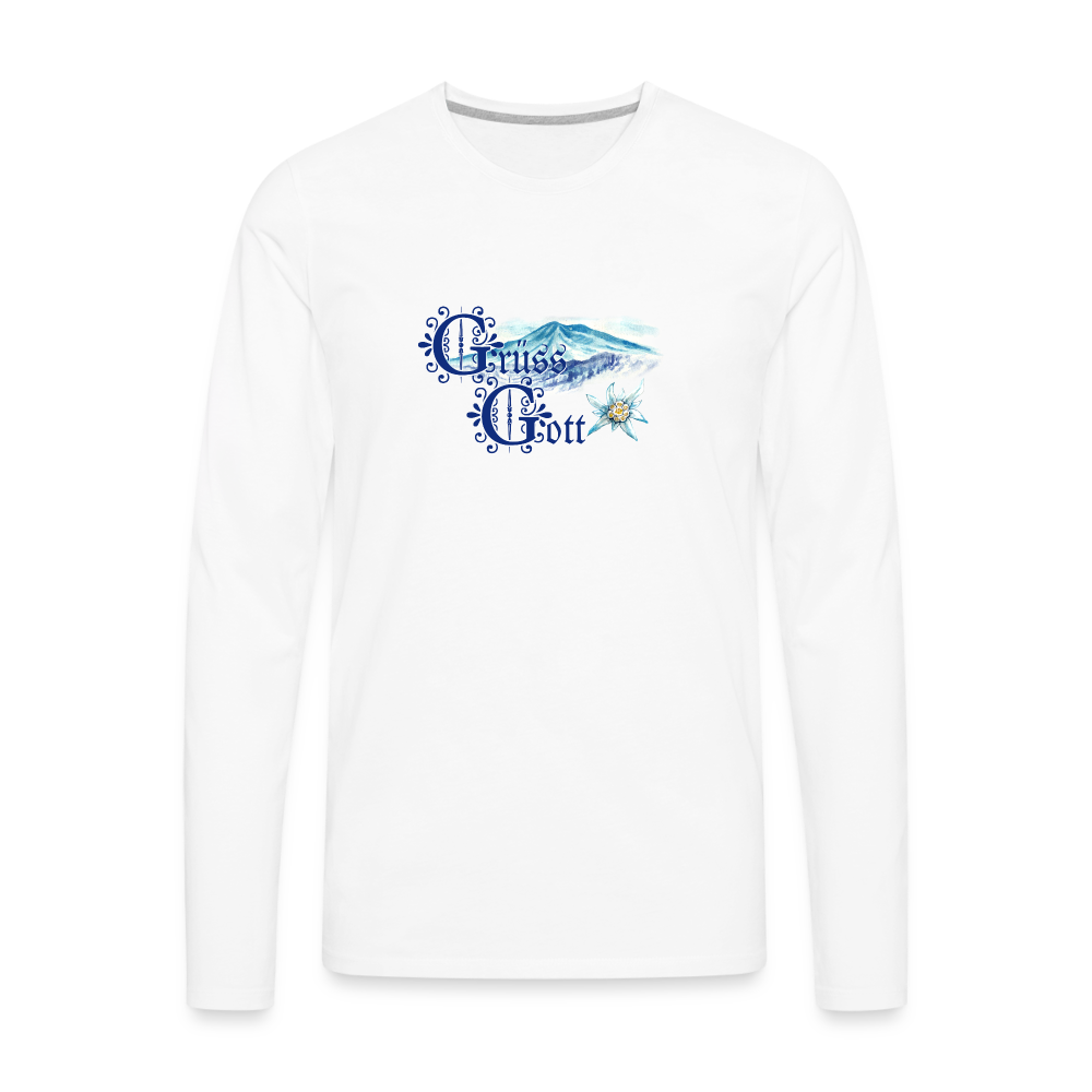 Grüss Gott - Men's Premium Long Sleeve T-Shirt - white