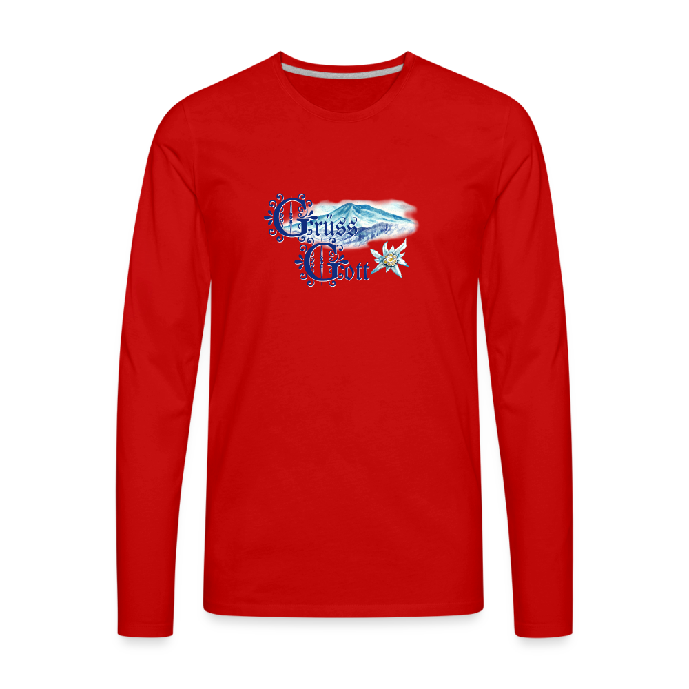Grüss Gott - Men's Premium Long Sleeve T-Shirt - red