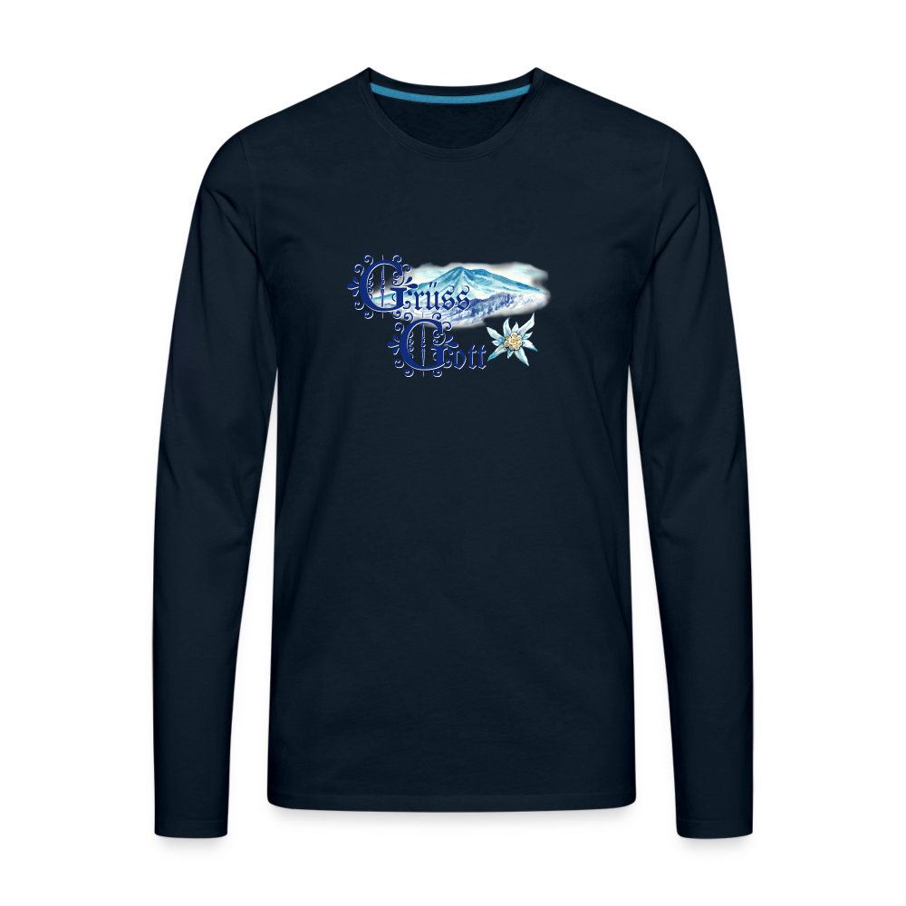 Grüss Gott - Men's Premium Long Sleeve T-Shirt - deep navy