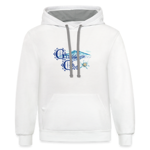 Grüss Gott - Contrast Hoodie - white/gray