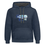 Grüss Gott - Contrast Hoodie - indigo heather/asphalt