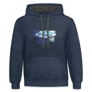 Grüss Gott - Contrast Hoodie - indigo heather/asphalt
