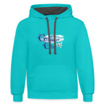 Grüss Gott - Contrast Hoodie - scuba blue/asphalt