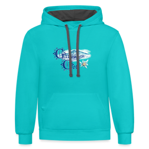 Grüss Gott - Contrast Hoodie - scuba blue/asphalt