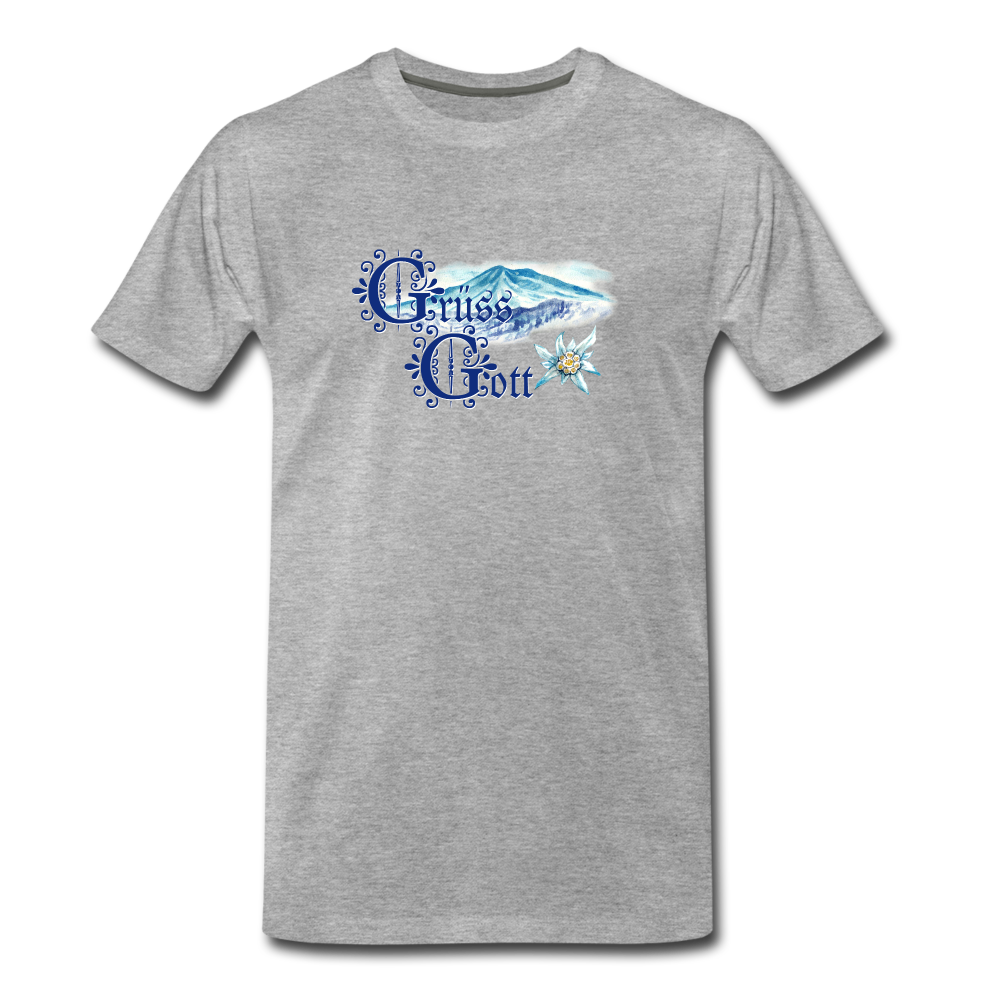Grüss Gott - Men’s Premium Organic T-Shirt - heather gray