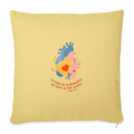 He Heals the Brokenhearted - Throw Pillow Cover - washed yellow