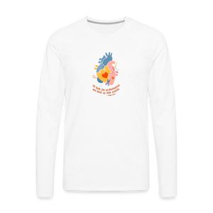 He Heals the Brokenhearted - Men's Premium Long Sleeve T-Shirt - white