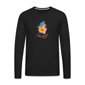 He Heals the Brokenhearted - Men's Premium Long Sleeve T-Shirt - black