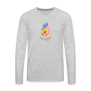 He Heals the Brokenhearted - Men's Premium Long Sleeve T-Shirt - heather gray