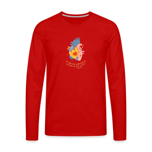 He Heals the Brokenhearted - Men's Premium Long Sleeve T-Shirt - red