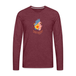 He Heals the Brokenhearted - Men's Premium Long Sleeve T-Shirt - heather burgundy