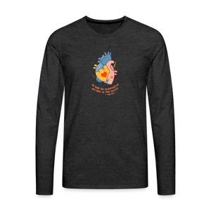 He Heals the Brokenhearted - Men's Premium Long Sleeve T-Shirt - charcoal grey