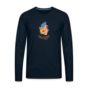 He Heals the Brokenhearted - Men's Premium Long Sleeve T-Shirt - deep navy