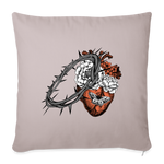 Heart for the Savior - Throw Pillow Cover - light taupe